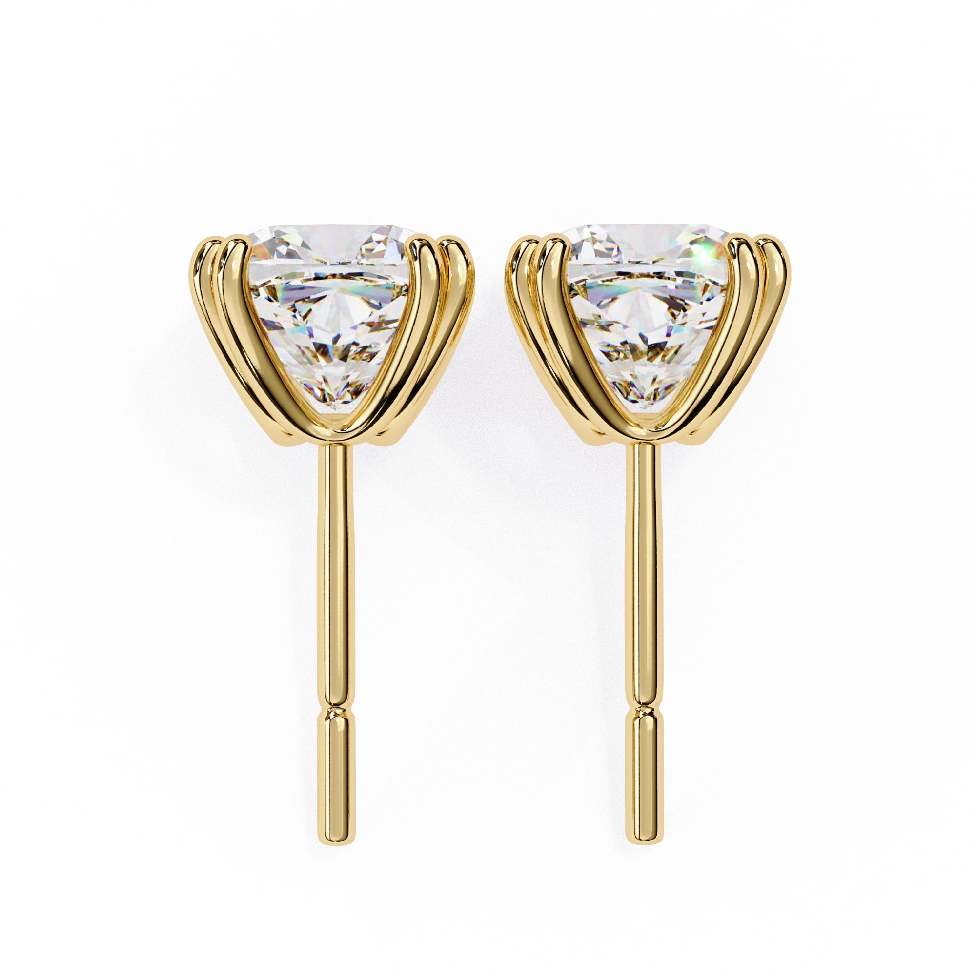 Cushion cut Diamond Stud Earrings