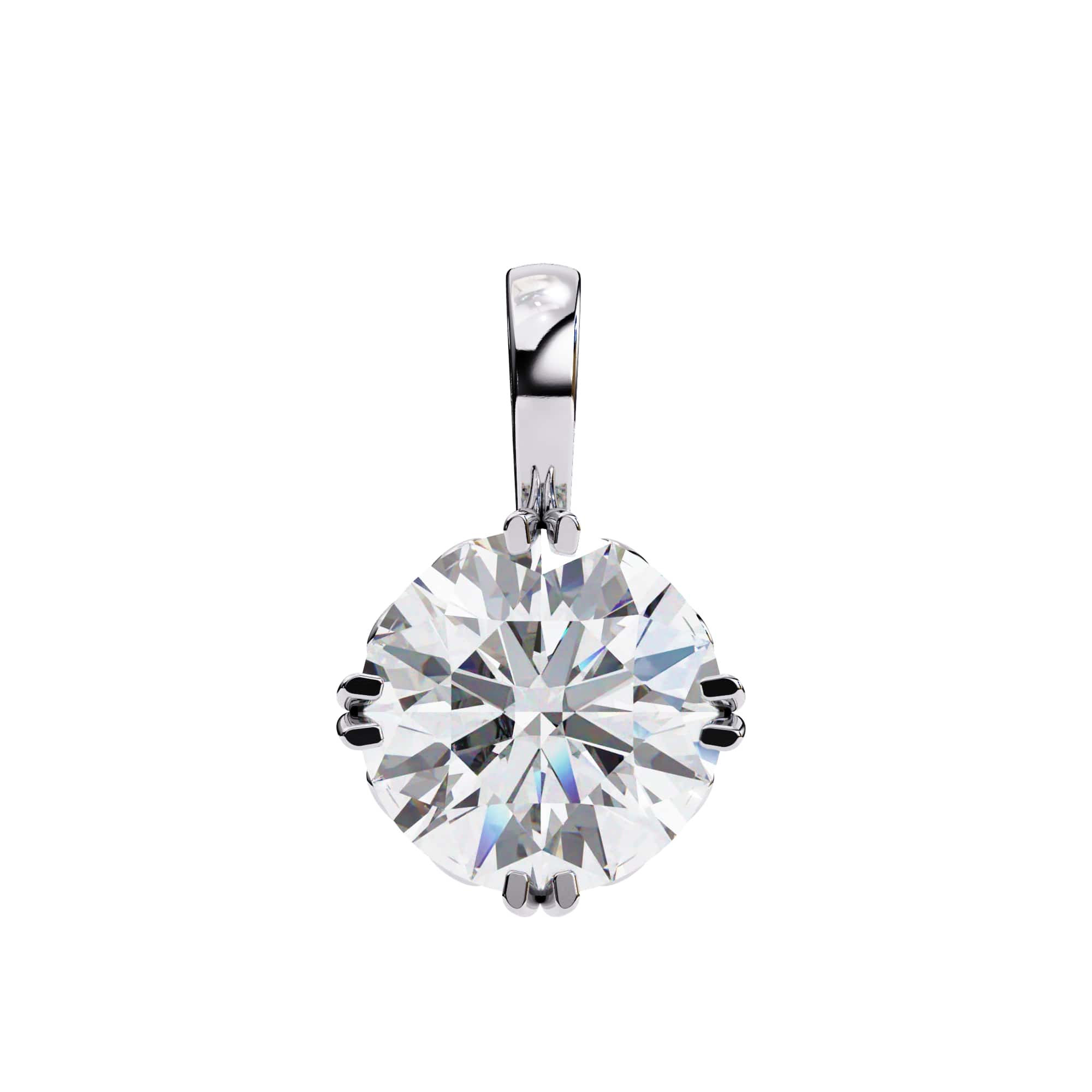 Sophisticated Round 4 Prong Pendant