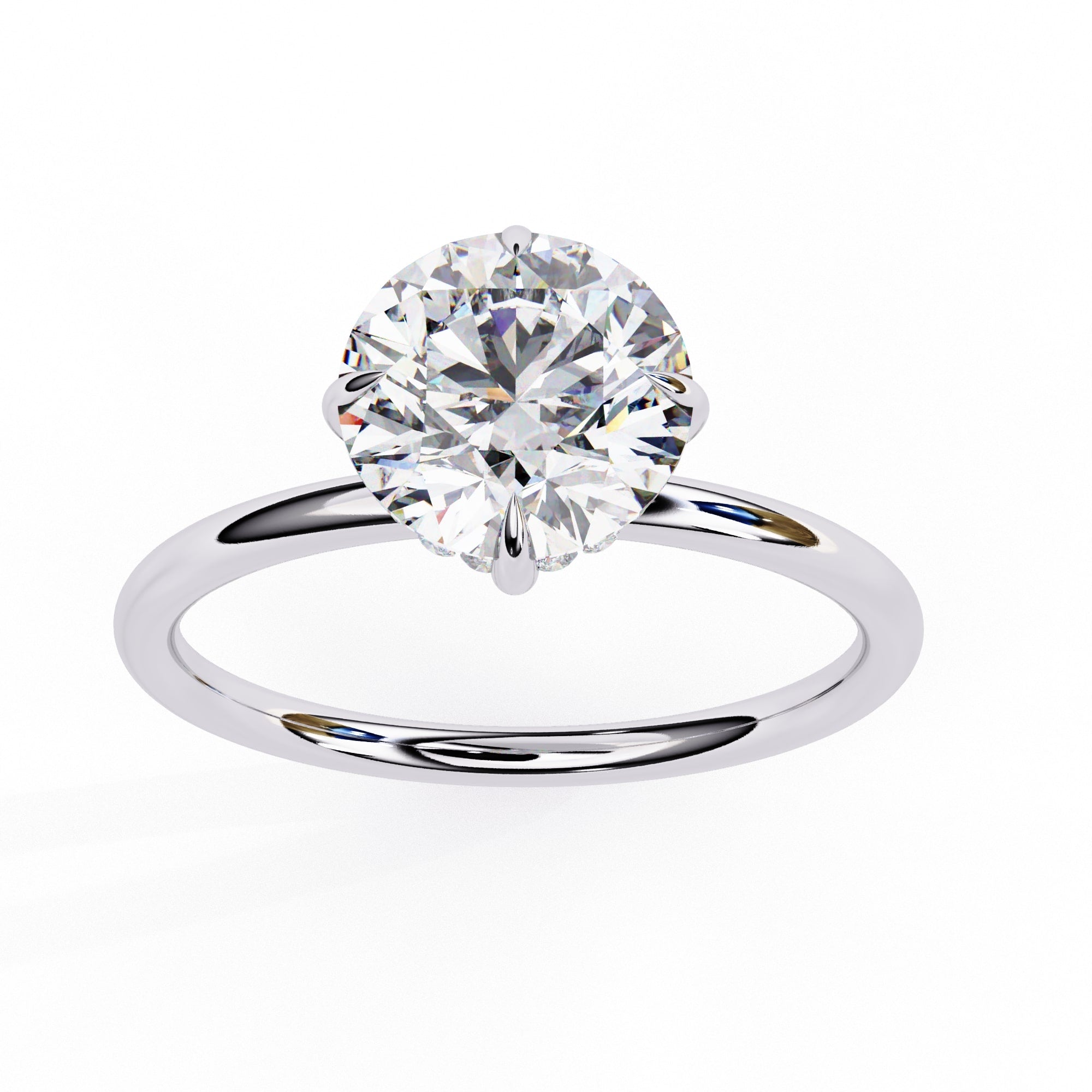 Round Cut Solitaire Diamond Engagement Ring