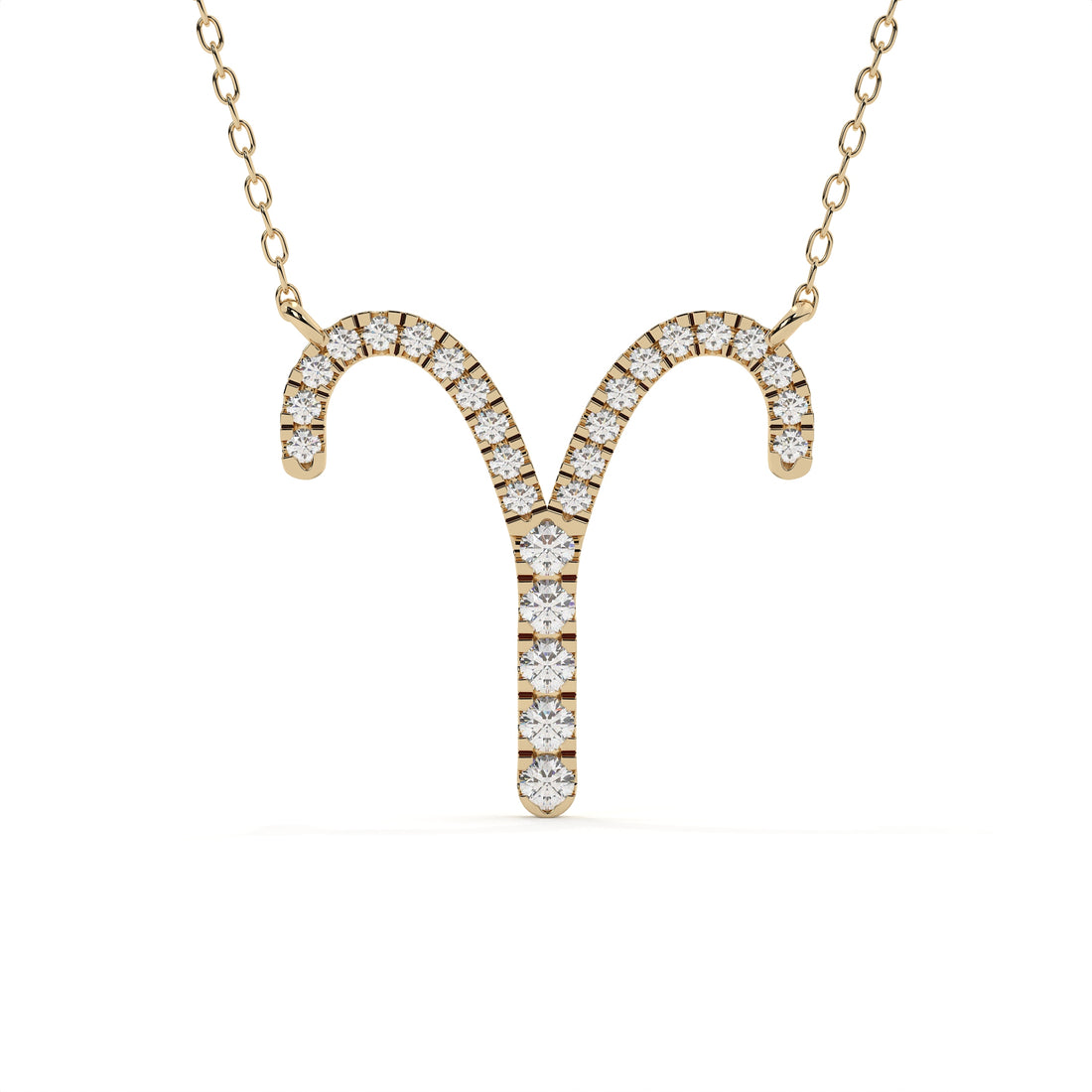 1 Carat Round Diamond Aries Zodiac Sign Pendant