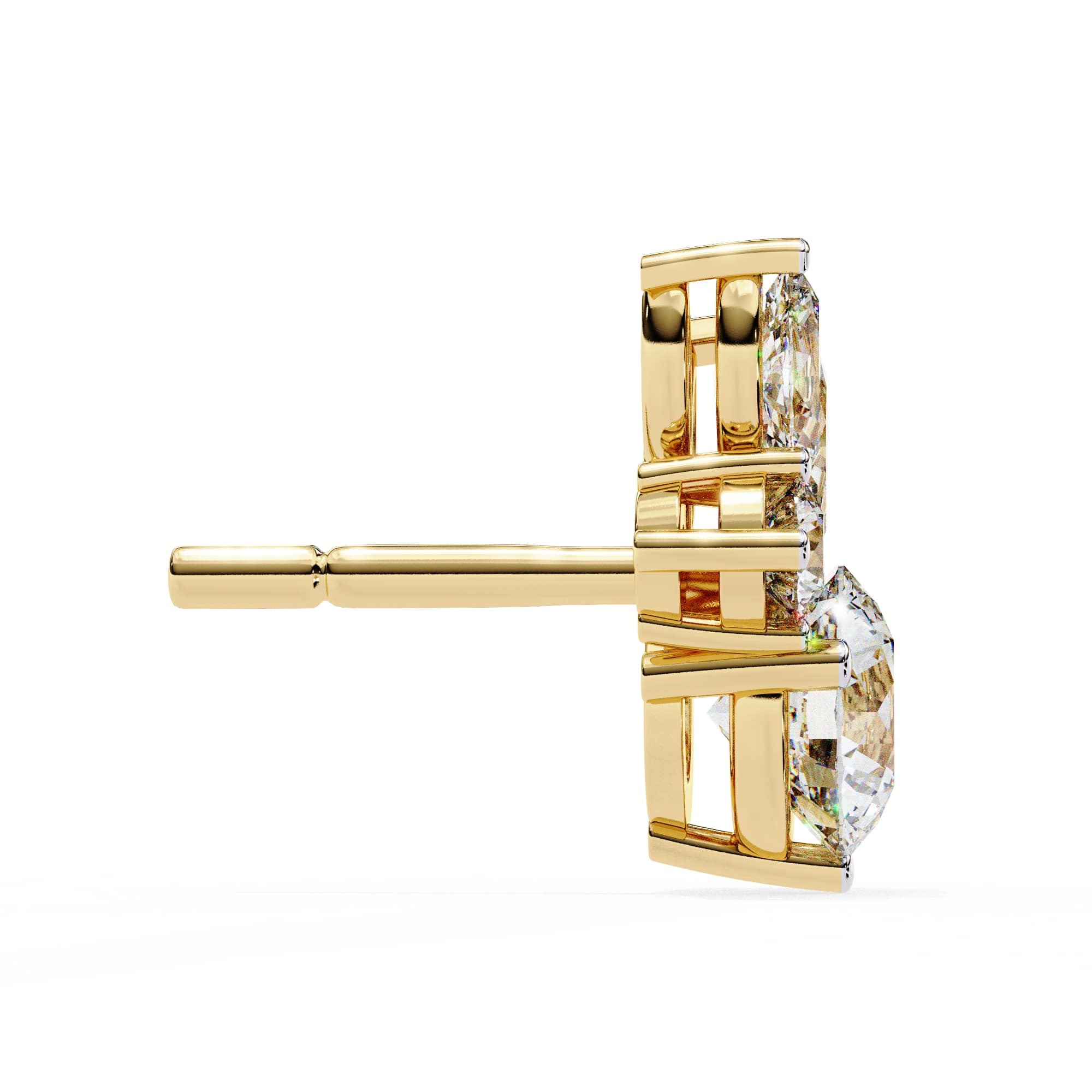 Lab Grown Diamond Round Cut Stud Earrings