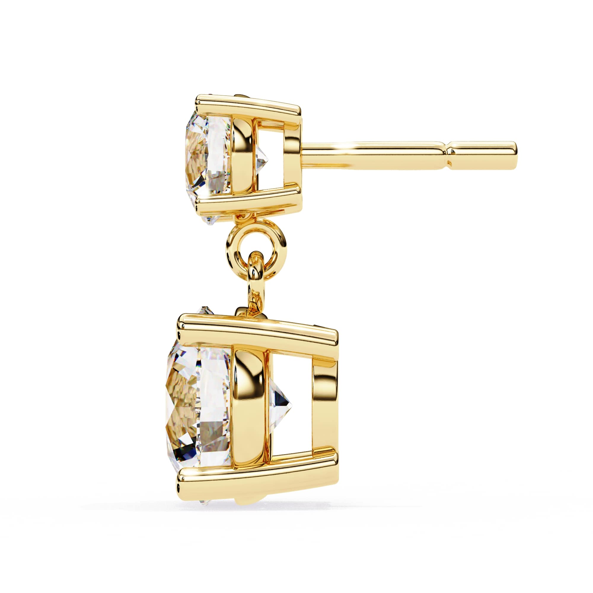 Dangle stud round earrings