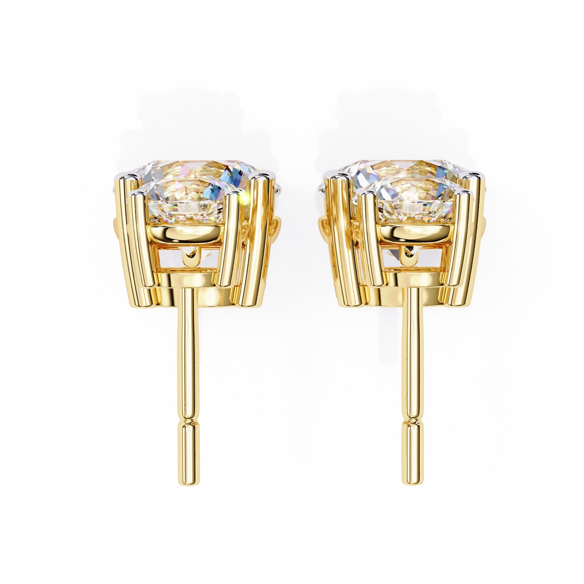 Dangle stud round earrings