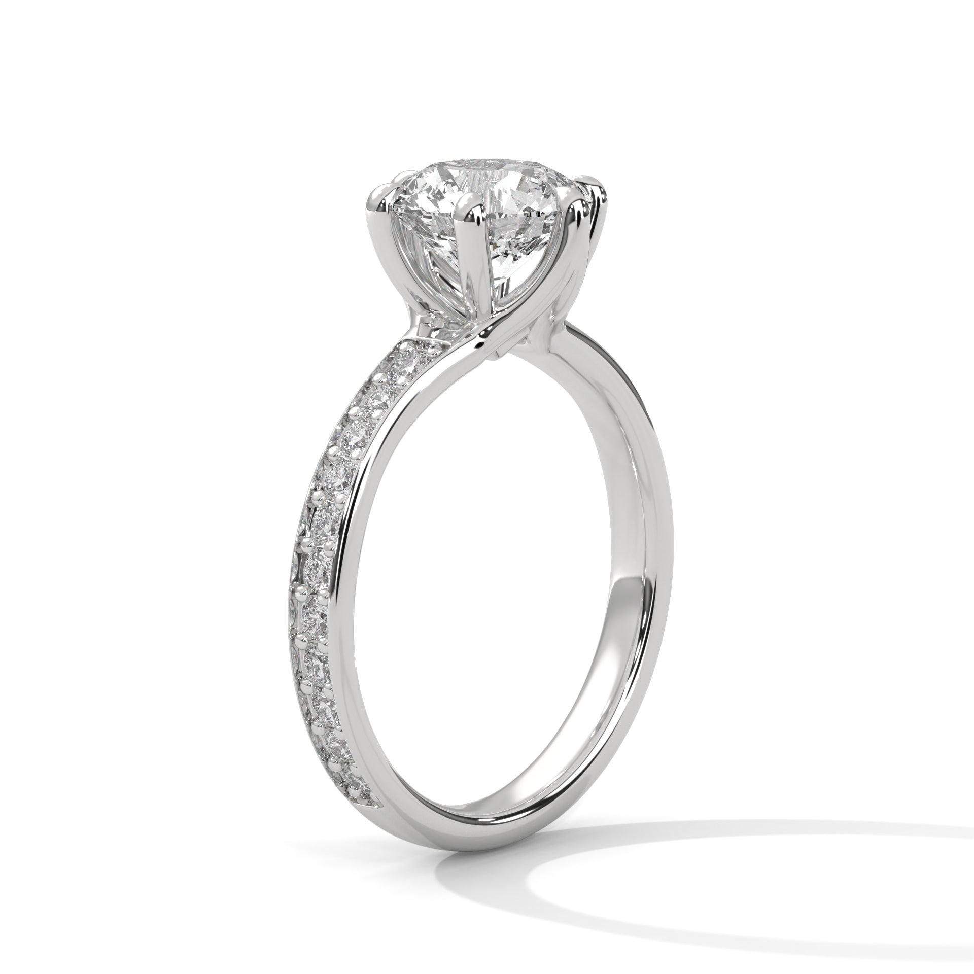 2 Carat Round Cut Solitaire Diamond Ring