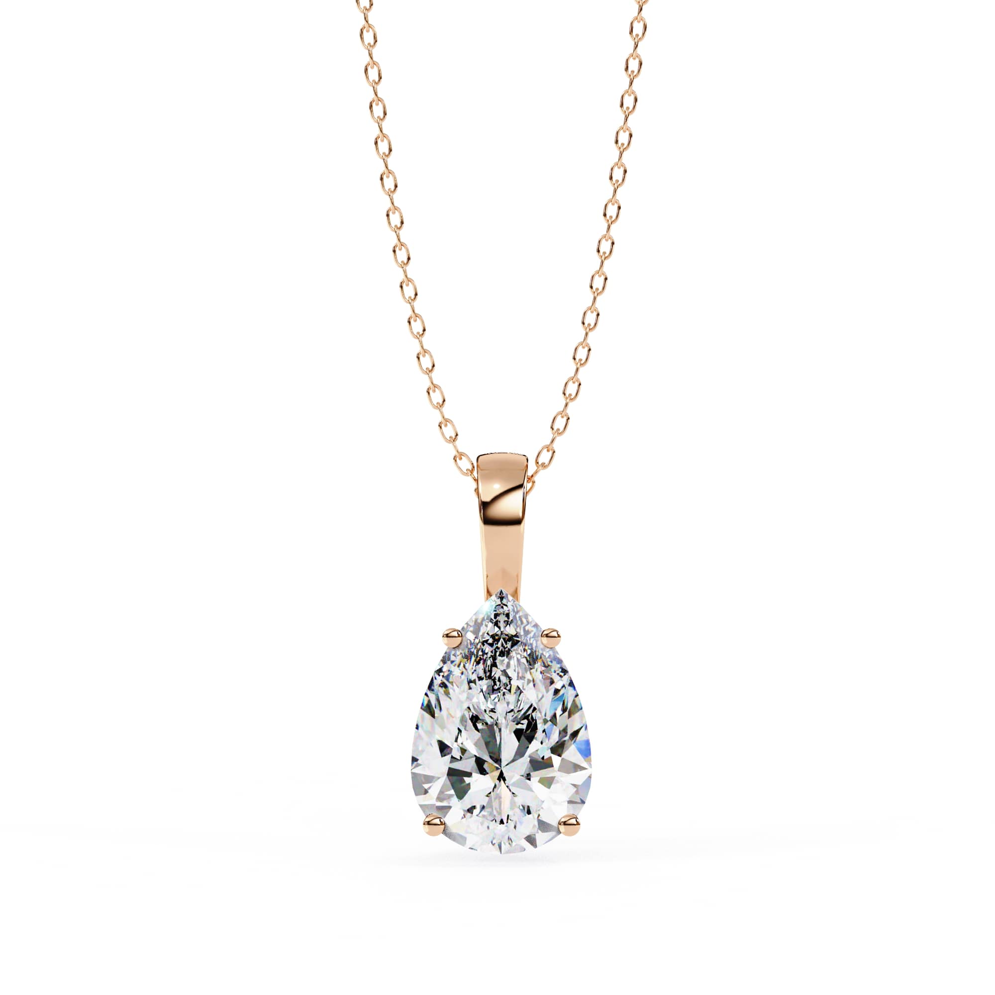 Stunning Pear Solitaire Pendant