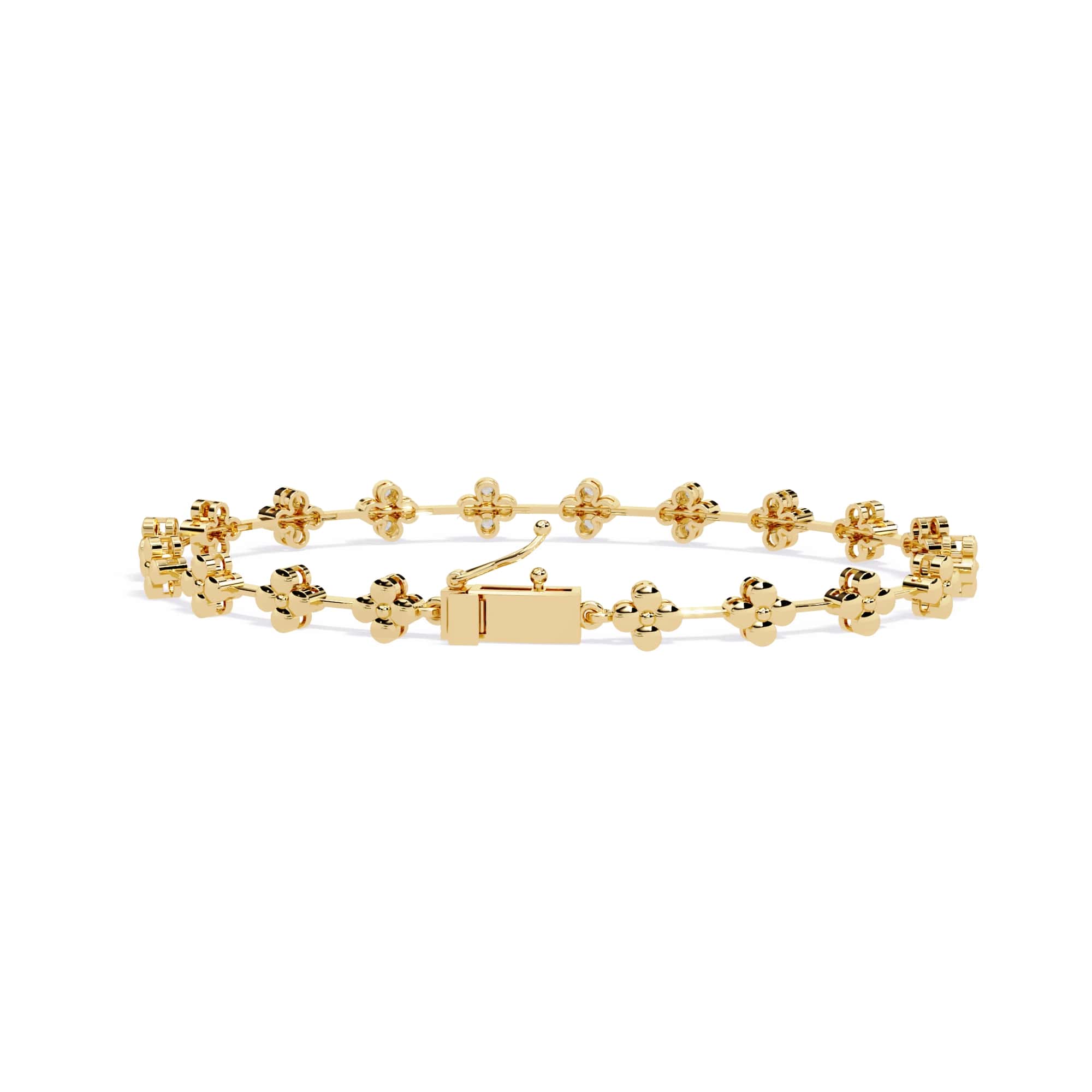 Round Cut Lab Diamond Flower Bracelet