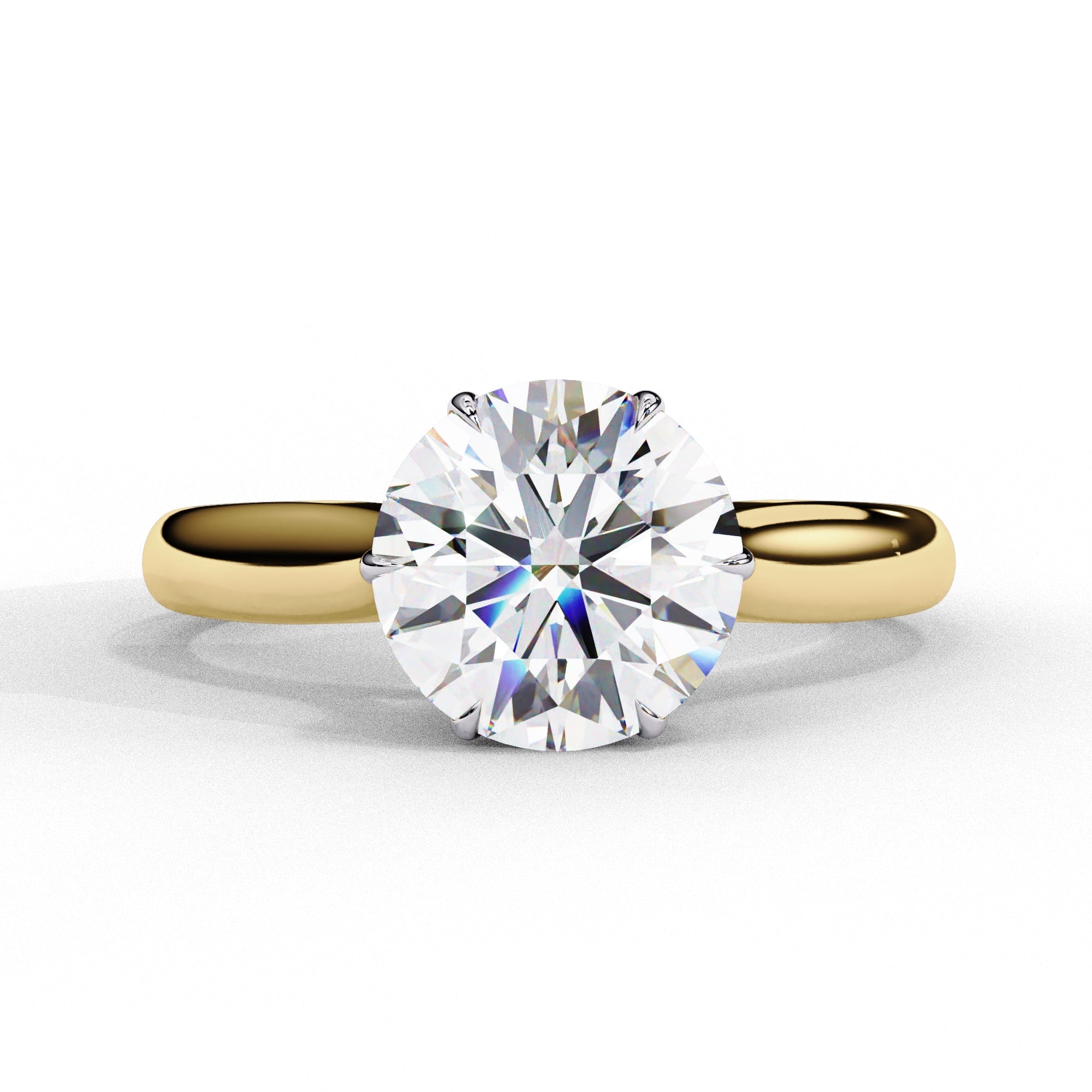 Round Lab Grown Diamond Solitaire Engagement Ring