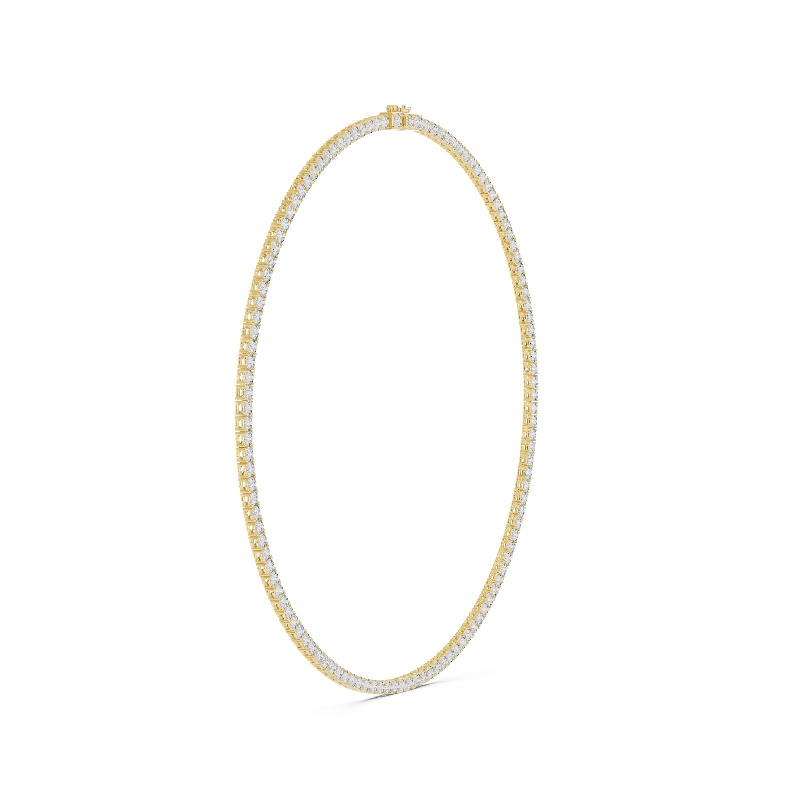 Lab Diamond Round Cut Tennis Necklace
