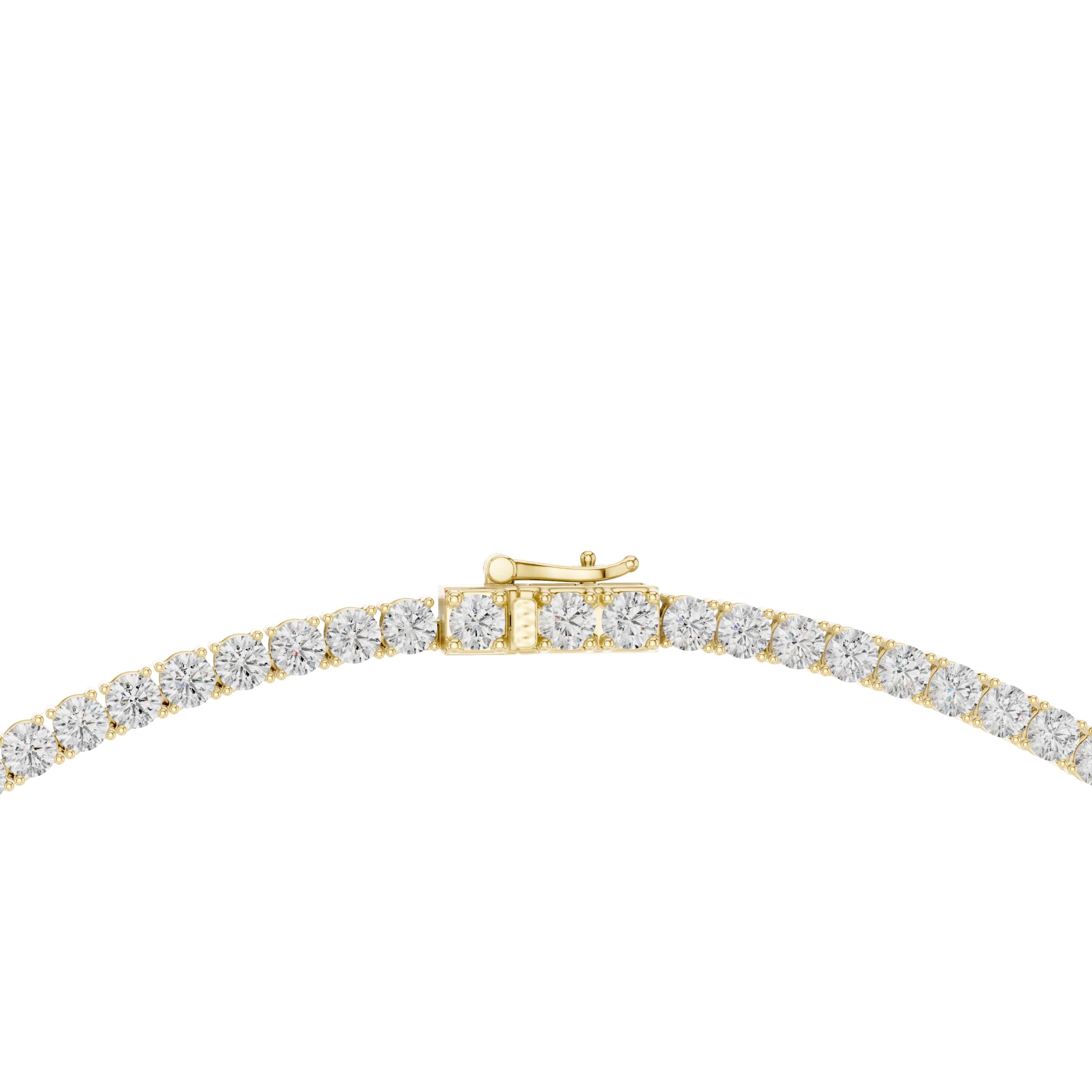 Lab Diamond Round Cut Tennis Necklace