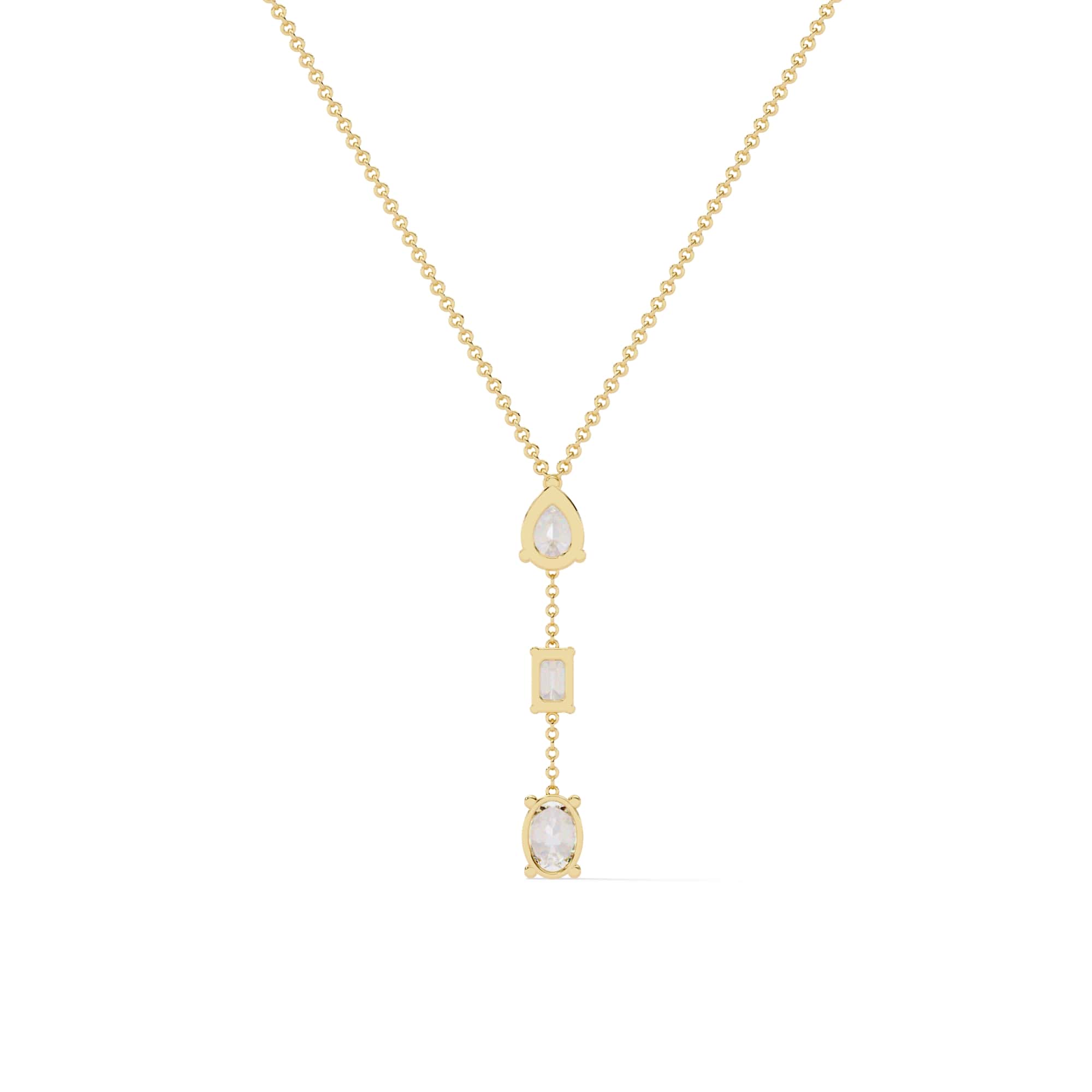 Modern Multi Shape Lab Diamond Necklace