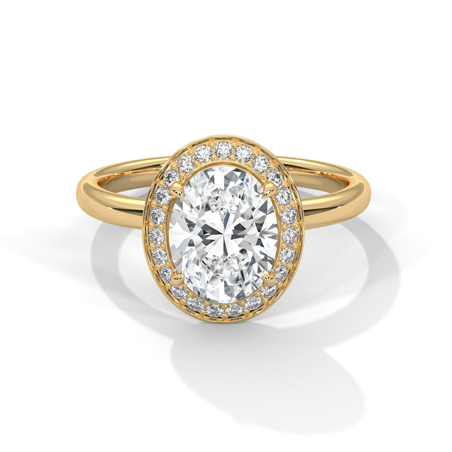 Oval Cut Lab Grown Diamond White Gold Engagement Ring