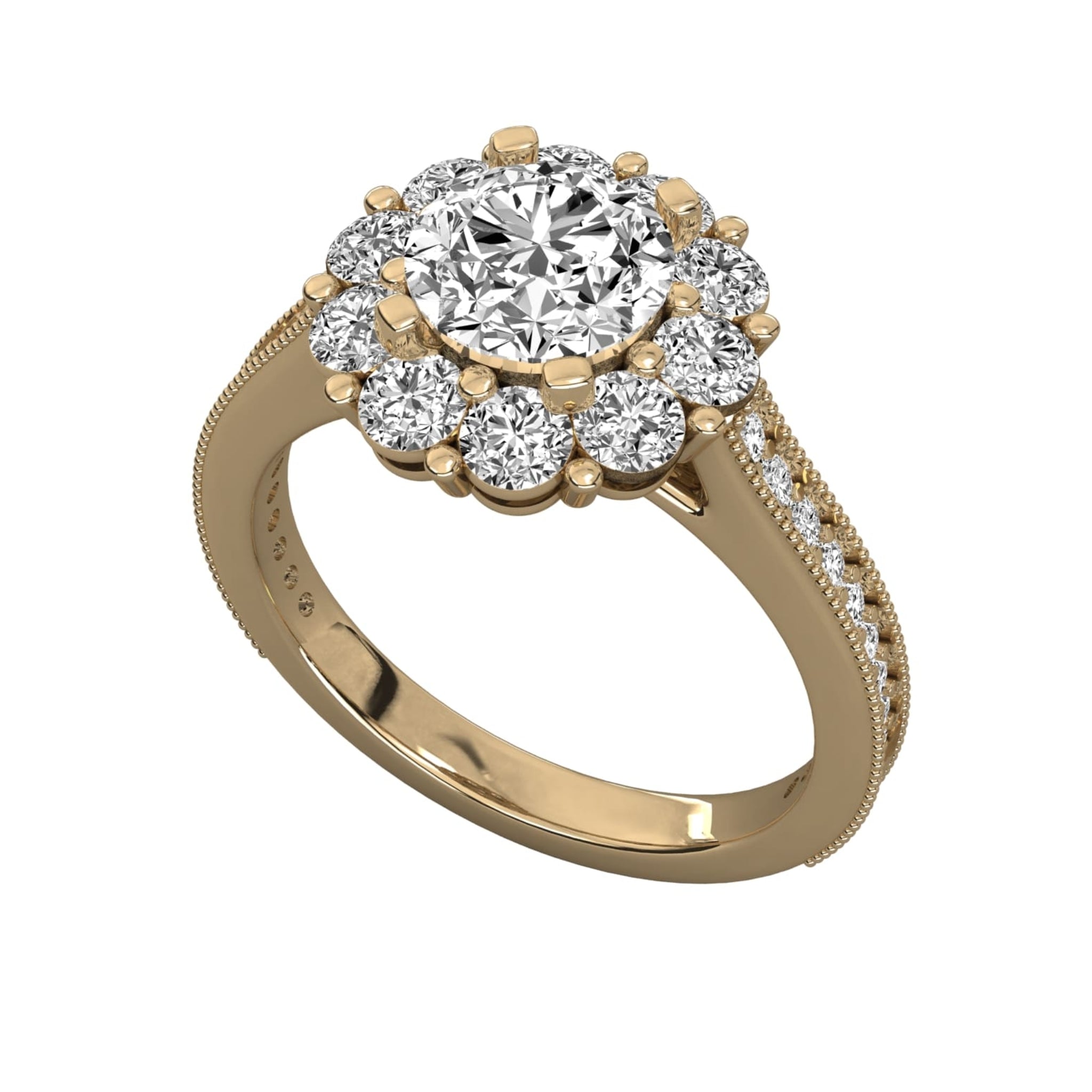 Classic Brilliance Solitaire with Pave Detailing