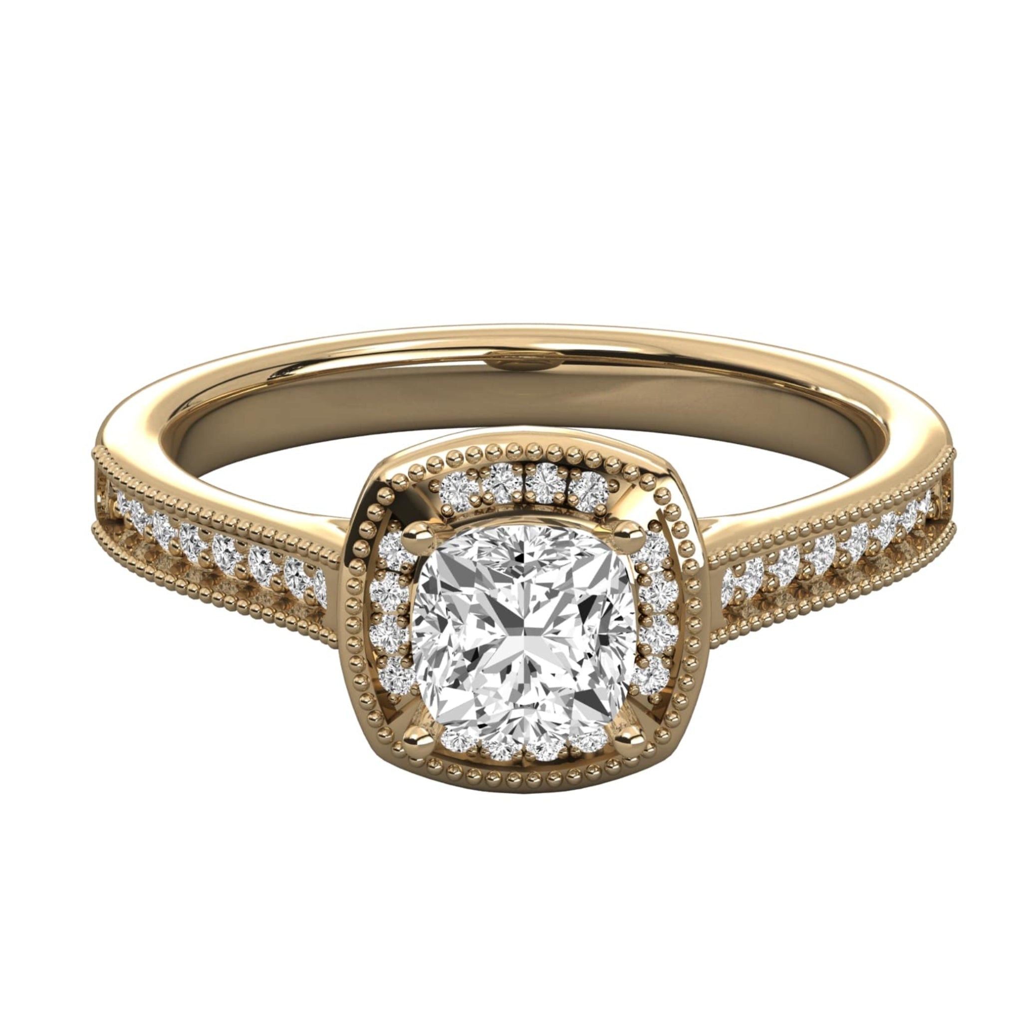 Dreamy Halo Pave Engagement Ring