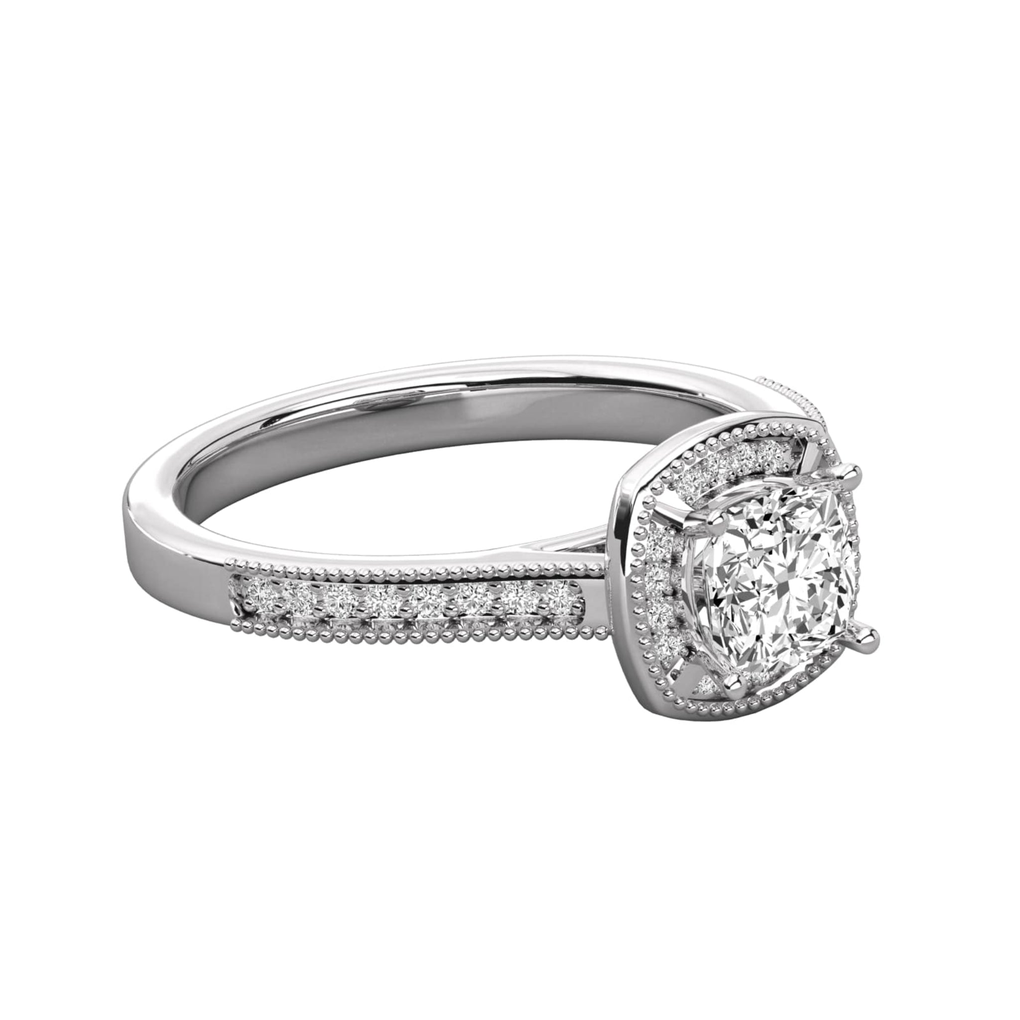 Dreamy Halo Pave Engagement Ring