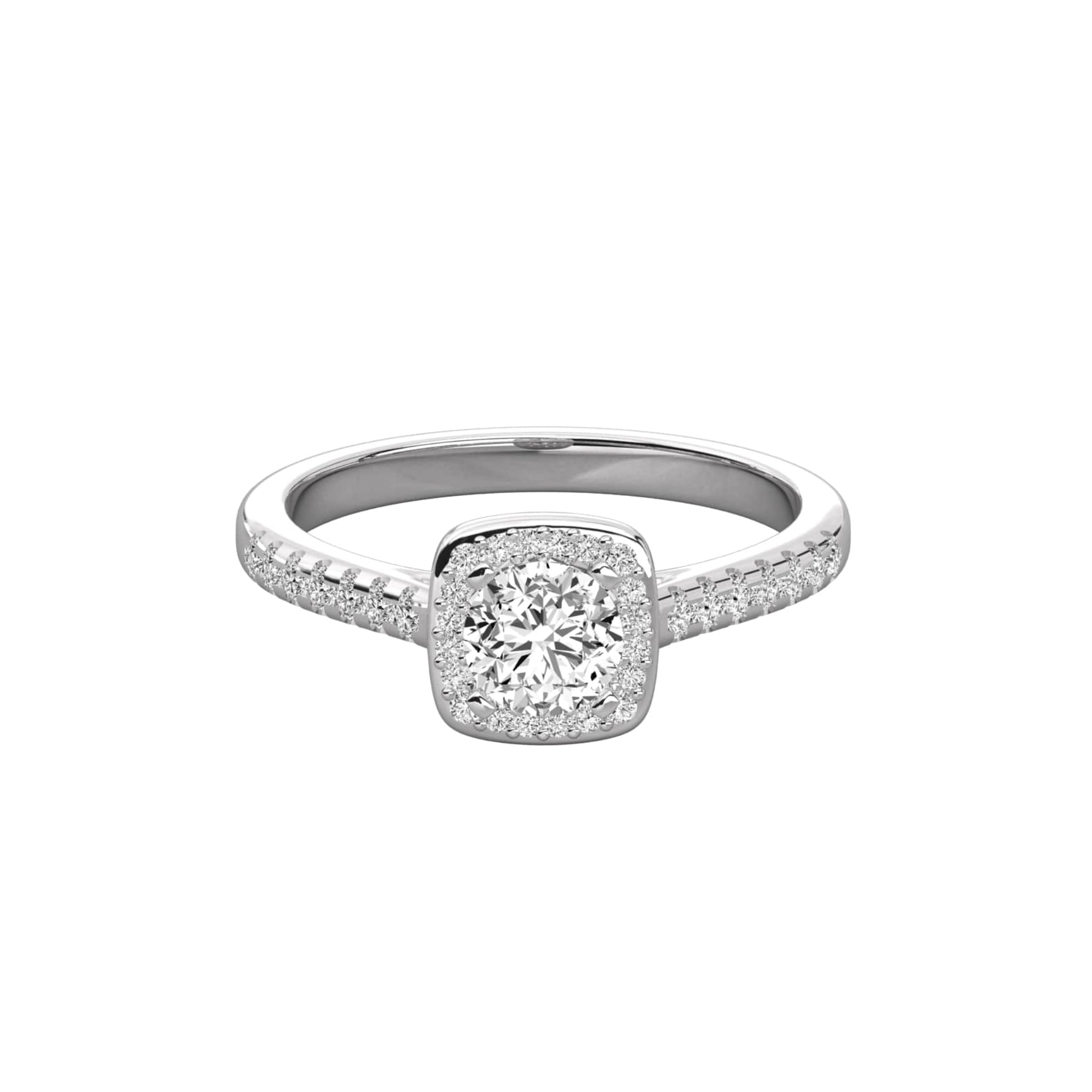 Dazzling Love Solitaire with Pave Detail