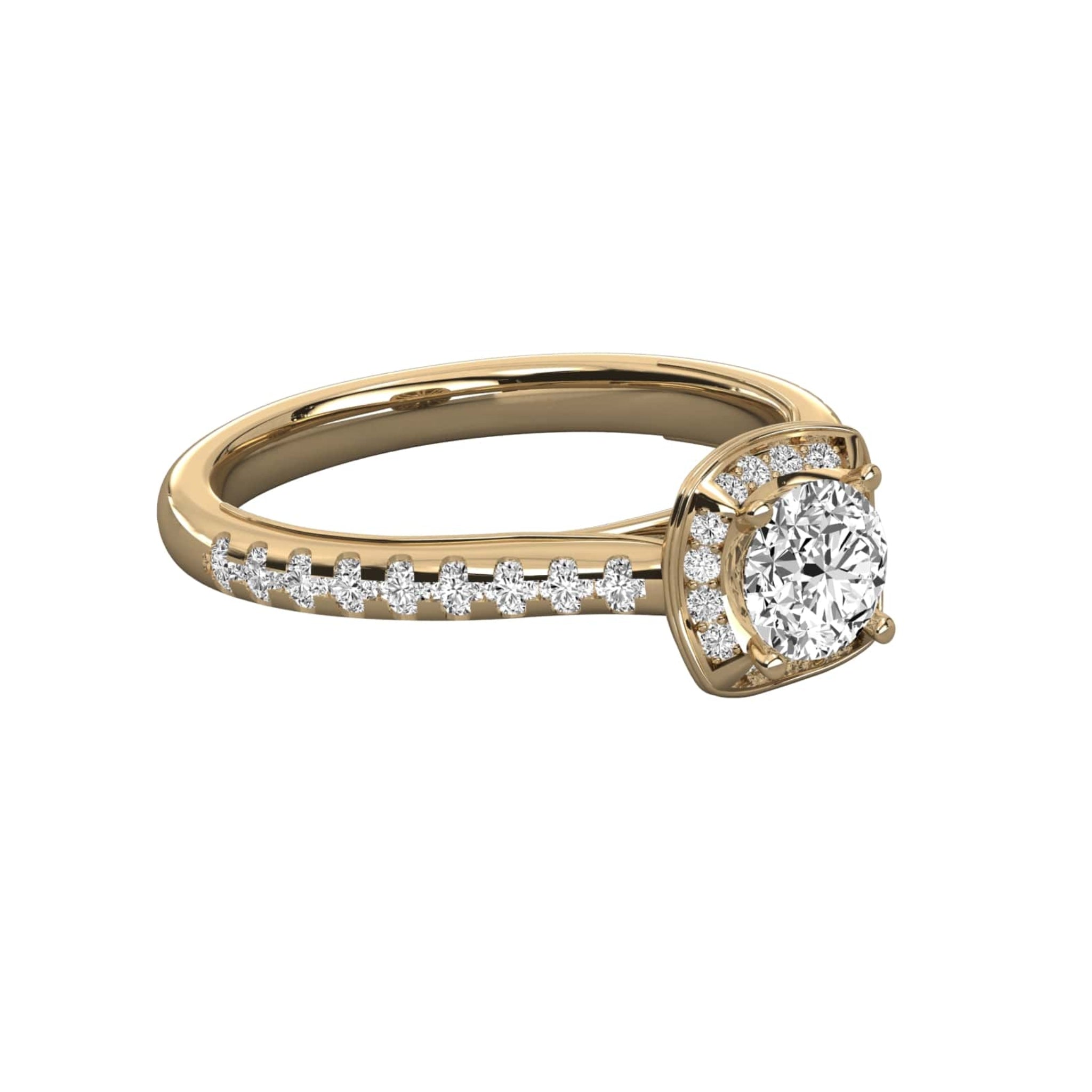 Exquisite Luxe Solitaire with Pave Band