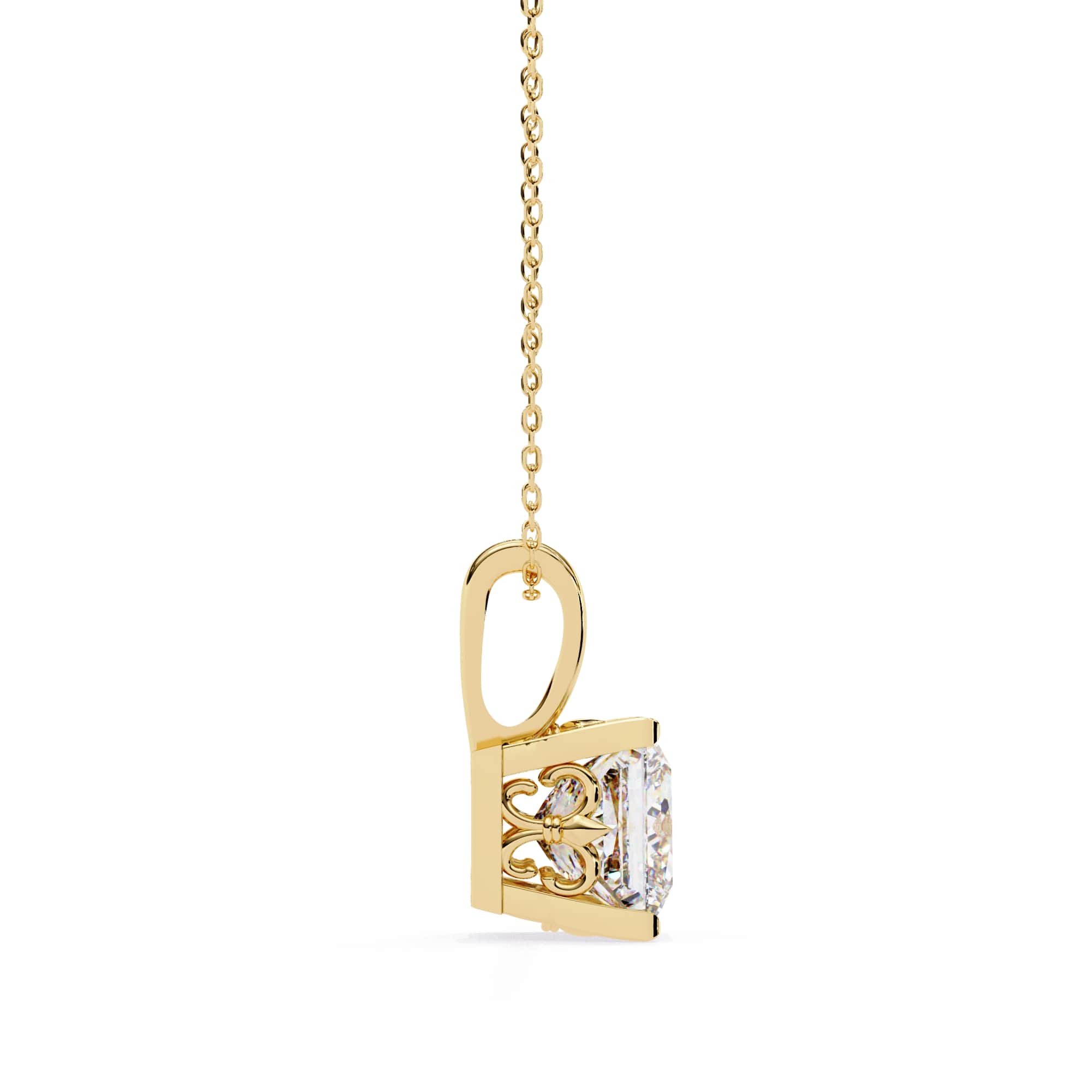Modern Princess 4 Prong Pendant
