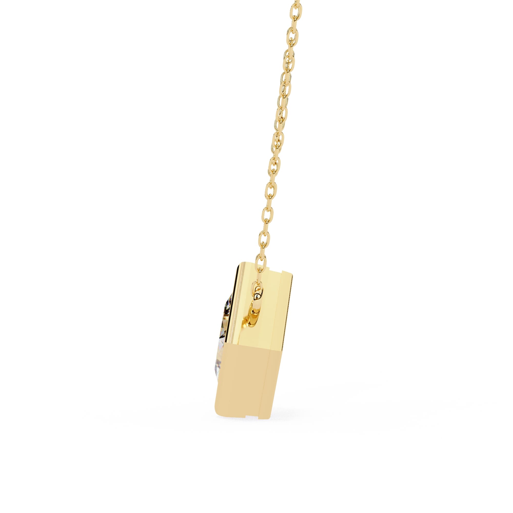 Stylish Princess Bezel Pendant