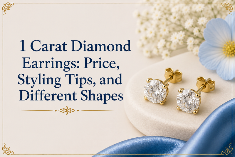1-carat diamond earrings for women, knowing the price, styling tips, and shapes to pick.