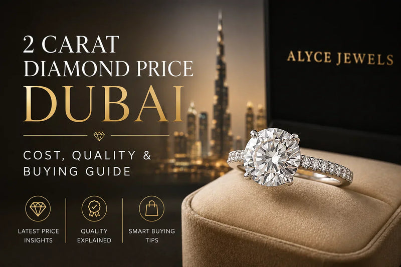2 carat diamond price in Dubai to know and make a decision on jewelry purchase.