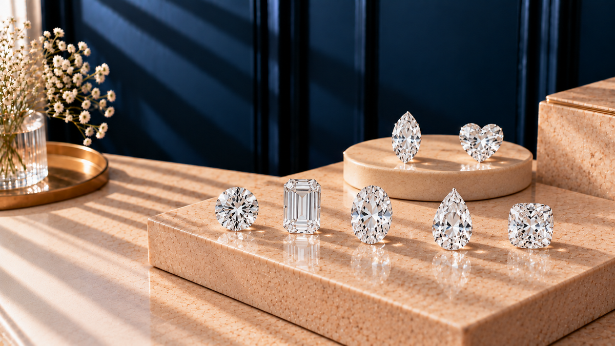 4c diamond in different shapes to check and make a decision to get in the jewelry.