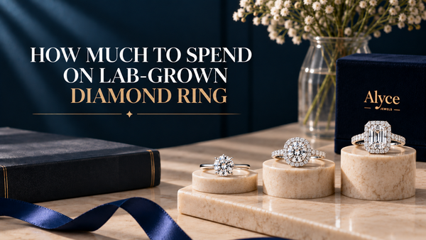 Lab-grown diamond ring budget ranging from $1,000, $2,000, and $3,000 to spend on.