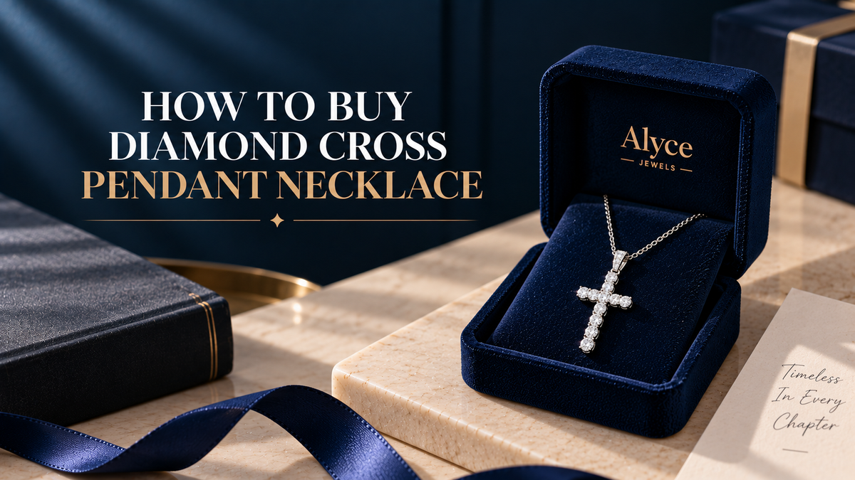 Buy a diamond cross pendant necklace made with a gold chain.