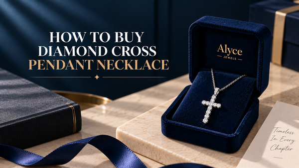 Buy a diamond cross pendant necklace made with a gold chain.