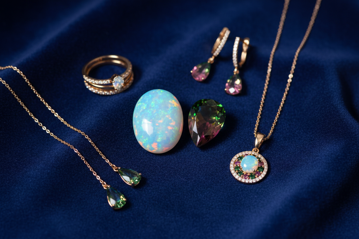 October Birthstone Guide: Opal and  Tourmaline Meaning, Colors and Jewelry Ideas (2026)