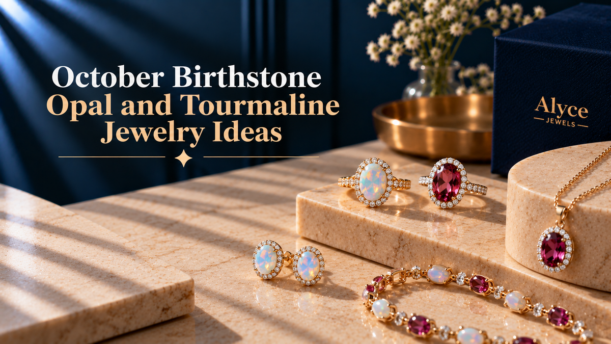 October opal and tourmaline birthstone jewelry ideas to get for rare colored stones.
