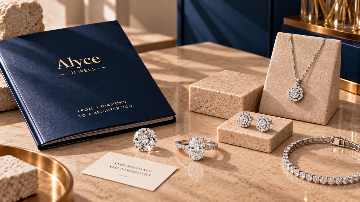 Lab-grown diamond jewelry with authenticity at Alyce Jewels.