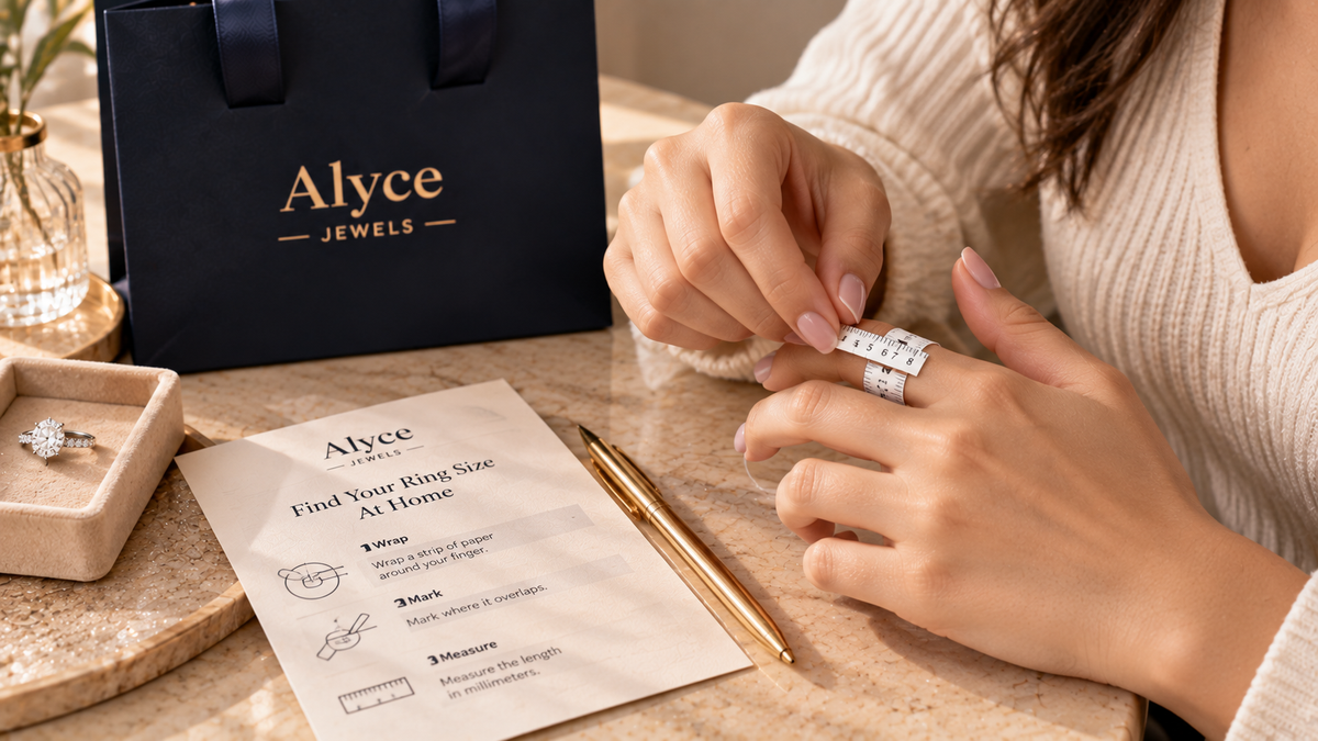 Ring size measurement at home with the following method.