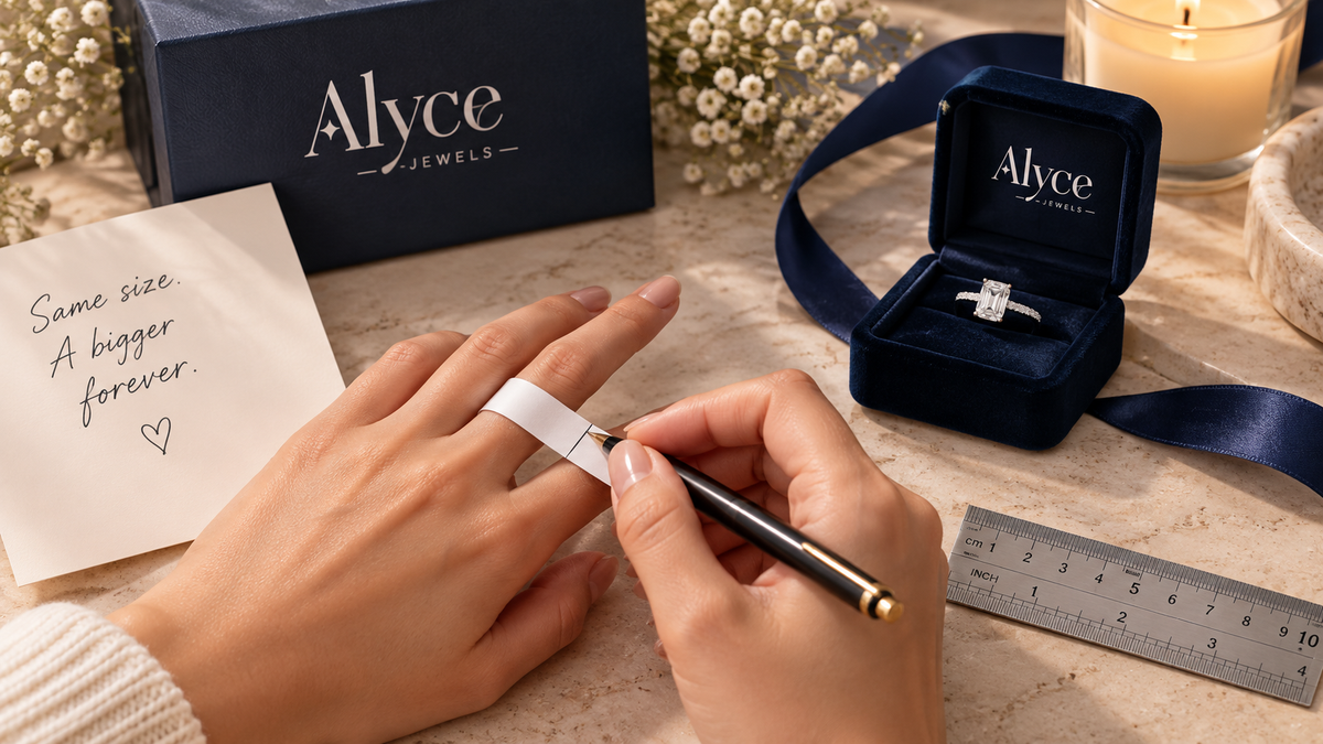 Best methods for measuring the ring size on the finger as a surprise without her knowing.