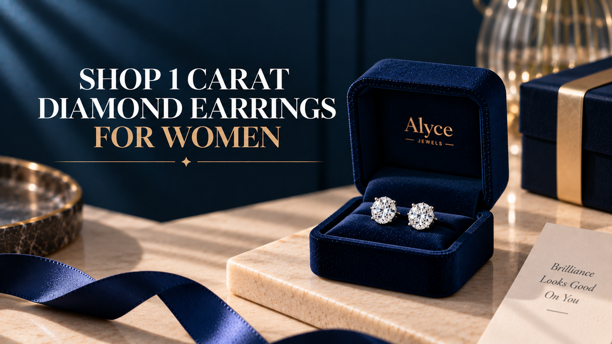 Shop 1-carat diamond earrings for women from Alyce Jewels.