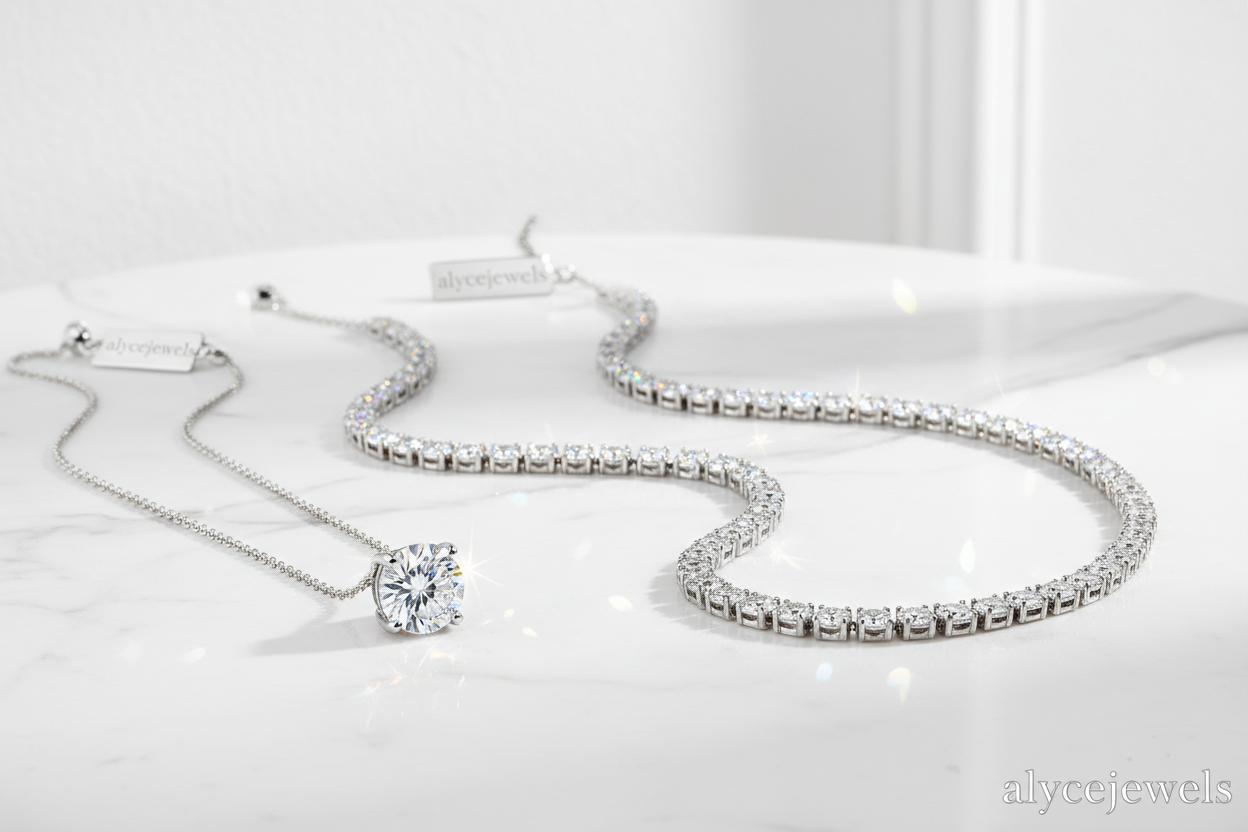 Lab Grown Diamond Necklace vs Tennis Necklace: What’s the Difference