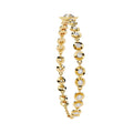 ound cut lab grown diamond bezel station link bracelet with circular settings