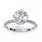 Hidden Halo Round Diamond Engagement Ring