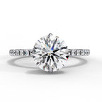 Hidden Halo Round Lab Diamond Engagement Ring