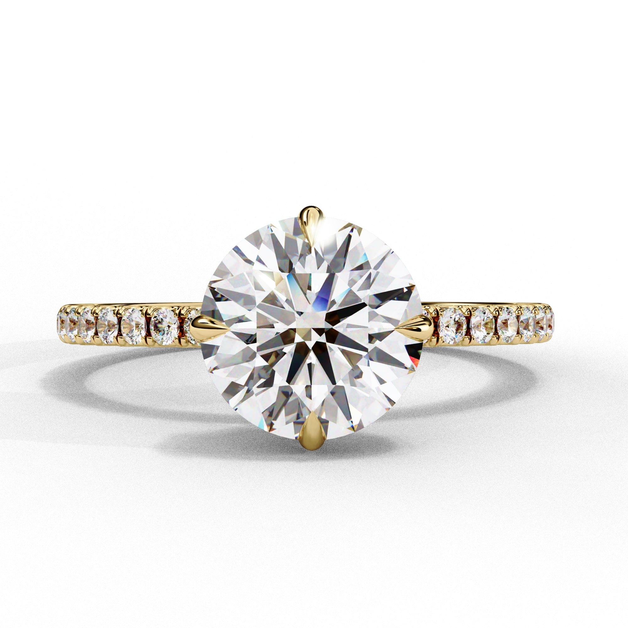 Hidden Halo Round Diamond Engagement Ring
