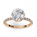 Hidden Halo Round Diamond Engagement Ring