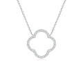 Lab-Grown Diamond Four-Leaf Open Clover Pendant