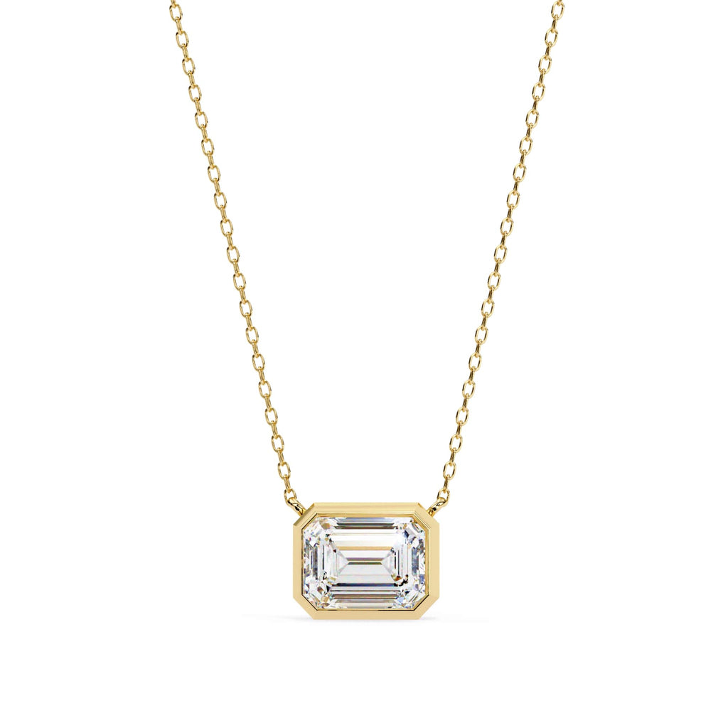 Elegant Emerald Bezel Pendant