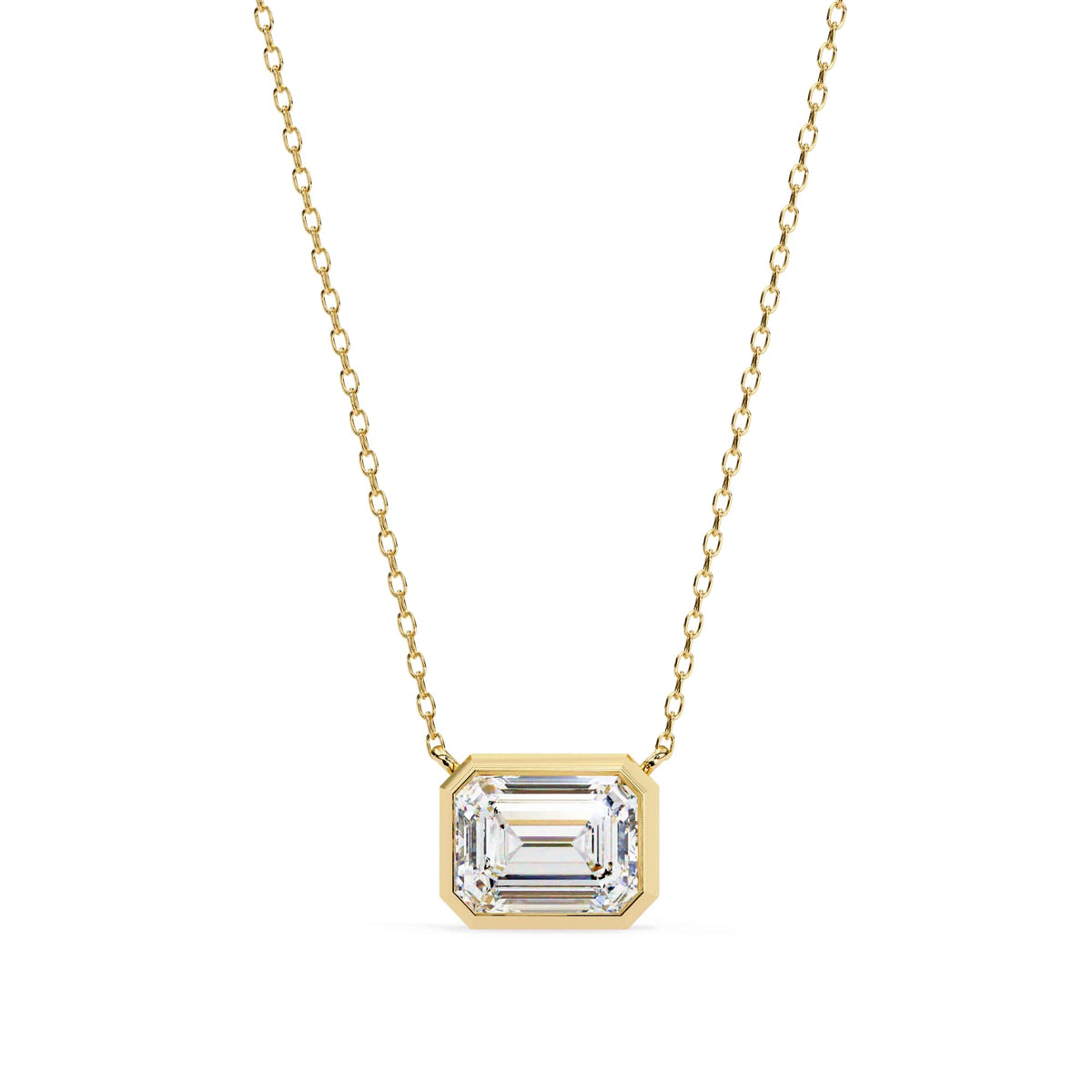 Elegant Emerald Bezel Pendant