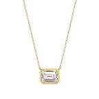 Elegant Emerald Bezel Pendant