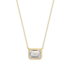 Elegant Emerald Bezel Pendant