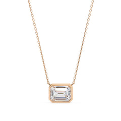 Elegant Emerald Bezel Pendant