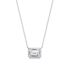 Elegant Emerald Bezel Pendant