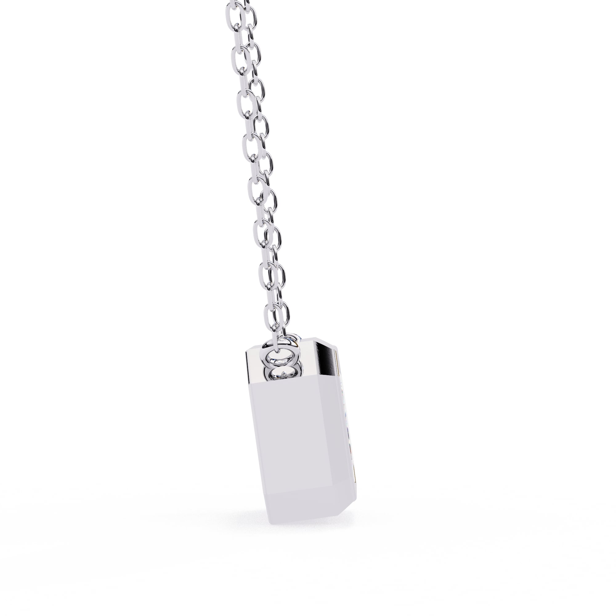 Elegant Emerald Bezel Pendant