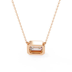 Elegant Emerald Bezel Pendant