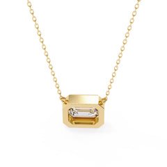 Elegant Emerald Bezel Pendant